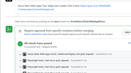 Screenshot of Link to Preview Environment in GitHub Pull Request Conversation